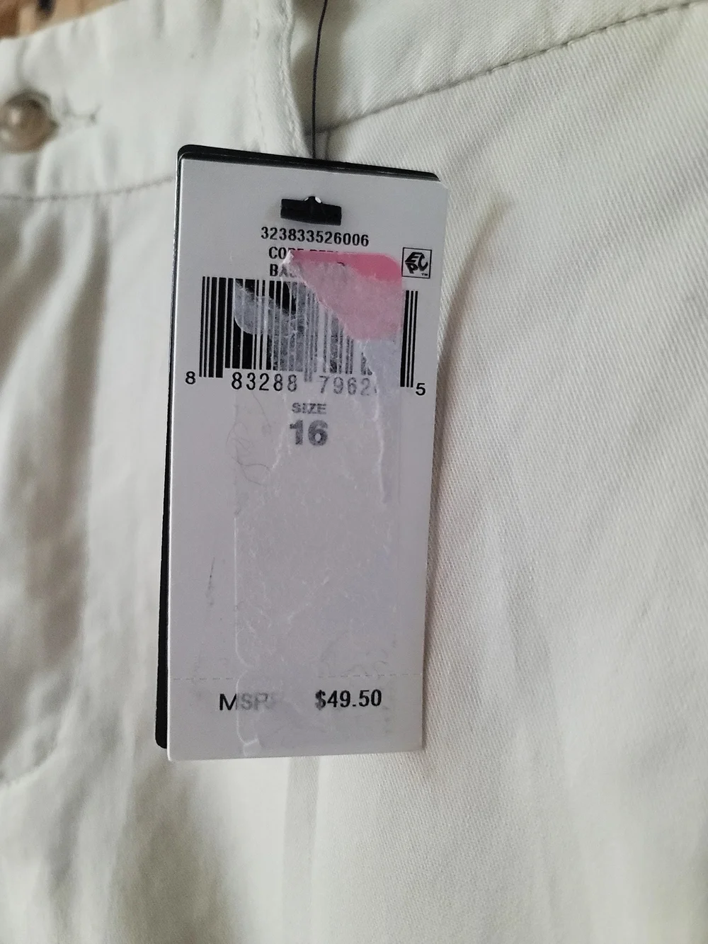 Ralph Lauren Cream Flat Front Chino Shorts